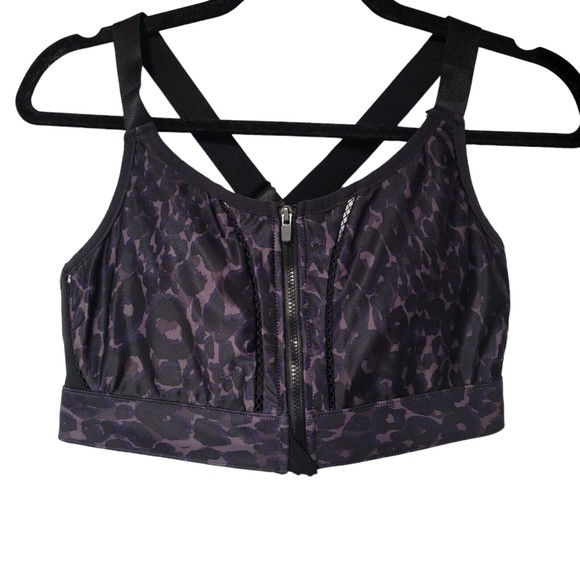 Fabletics Sports Bra Front Zip Crossback Removable Pads Active Size SMALL - Picture 4 of 4